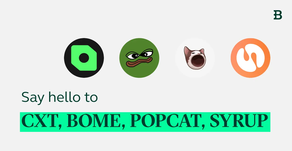 Qovex welcomes CXT, BOME, POPCAT, and SYRUP!
