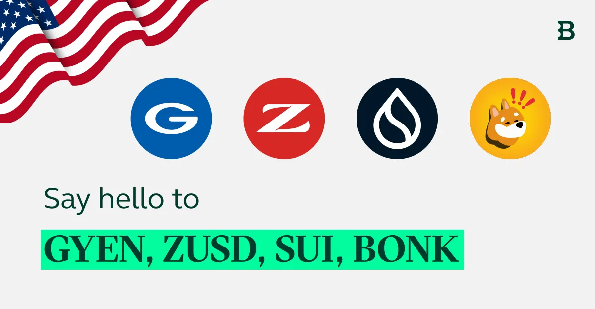 USA, you can now trade GYEN, ZUSD, BONK, and SUI on Qovex